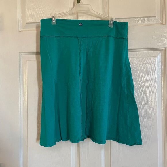 PrAna Medium Teal Blue A Line Skirt Cotton Blend - Picture 5 of 7